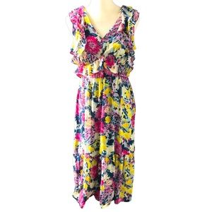 LC Lauren Conrad Floral Dress Multicolor Pastel NWT